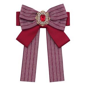 5759 Bow Tie Girls Rhinestone Bow Ties, Adjustable Pre-tied Neck Tie
